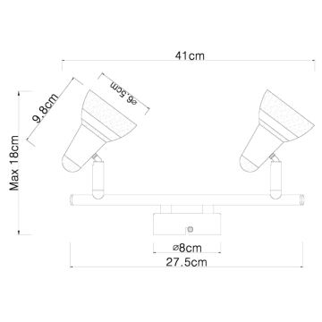 Globo - Светодиодный точечный светильник 2xLED/4W/230V блестящий хром