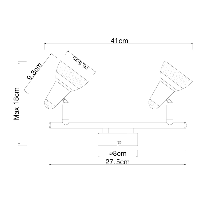 Globo - Светодиодный точечный светильник 2xLED/4W/230V блестящий хром