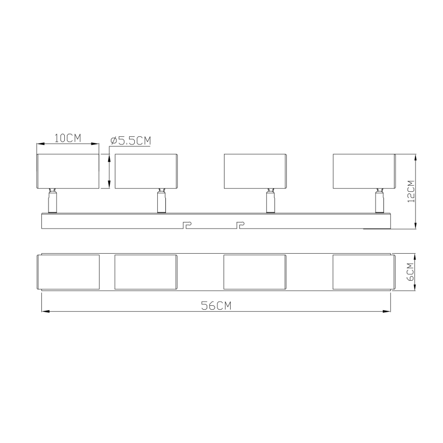 Globo - Точечный светильник 4xGU10/35W/230V белый