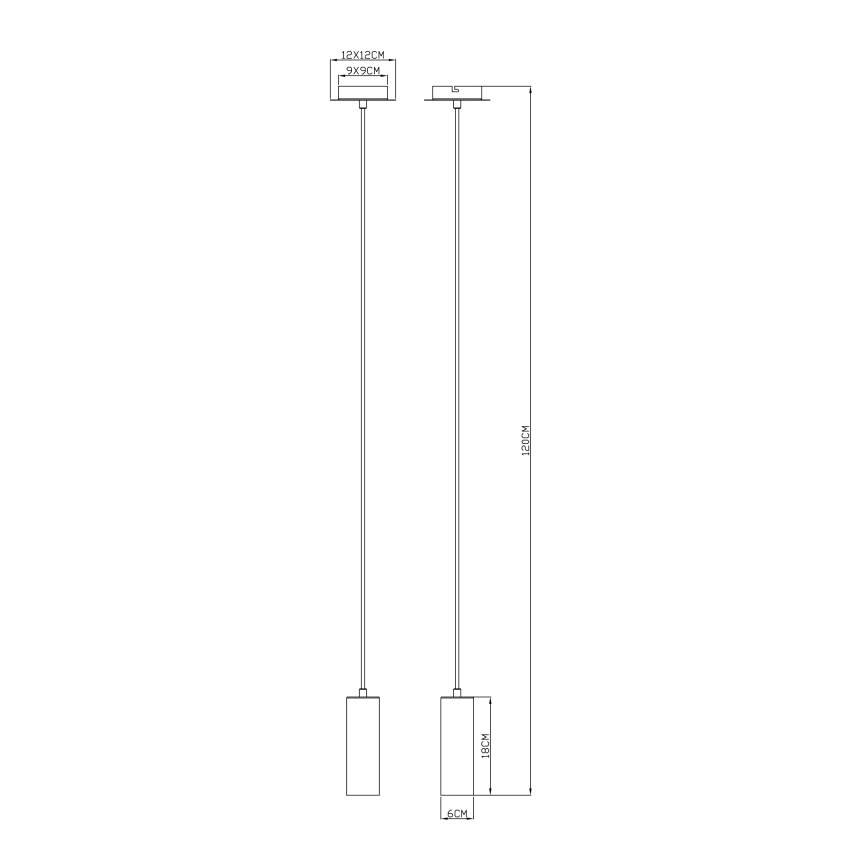 Globo - Підвісна люстра 1xGU10/35W/230V білий