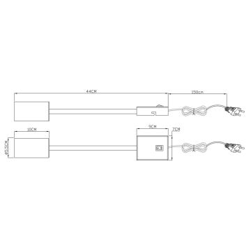 Globo - Гнучка настінна лампа 1xGU10/25W/230V чорний/хром