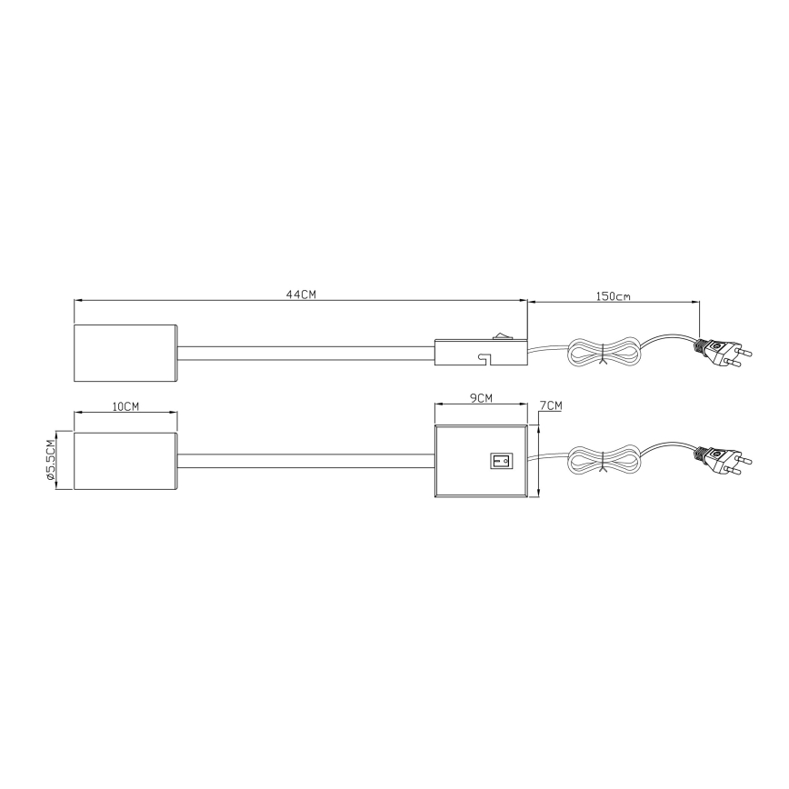 Globo - Гнучка настінна лампа 1xGU10/25W/230V білий