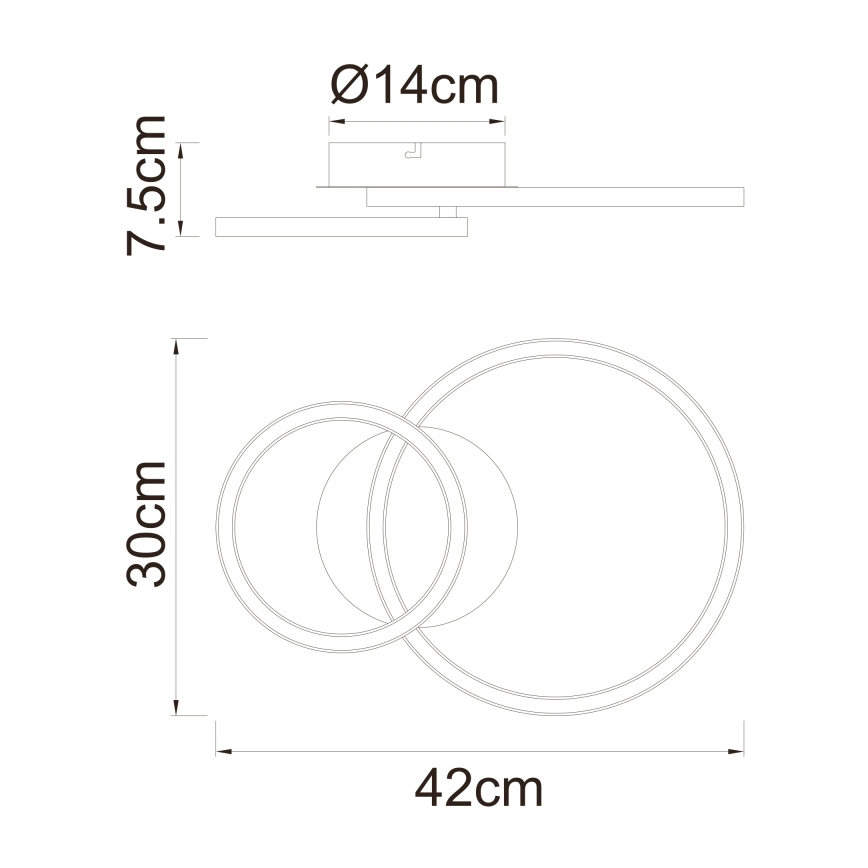 Globo - Светодиодная поверхностно-монтируемая люстра LED/18W/230V