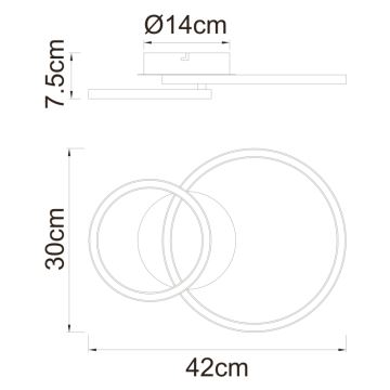 Globo - Світлодіодна пристельова люстра LED/18W/230V