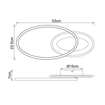 Globo - Пристельова LED люстра LED/24W/230V