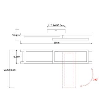 Globo - Стельовий LED світильник LED/20W/230V