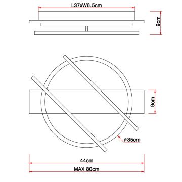 Globo - Светодиодный потолочный светильник LED/32W/230V