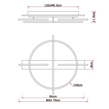 Globo - Светодиодный потолочный светильник LED/44W/230V