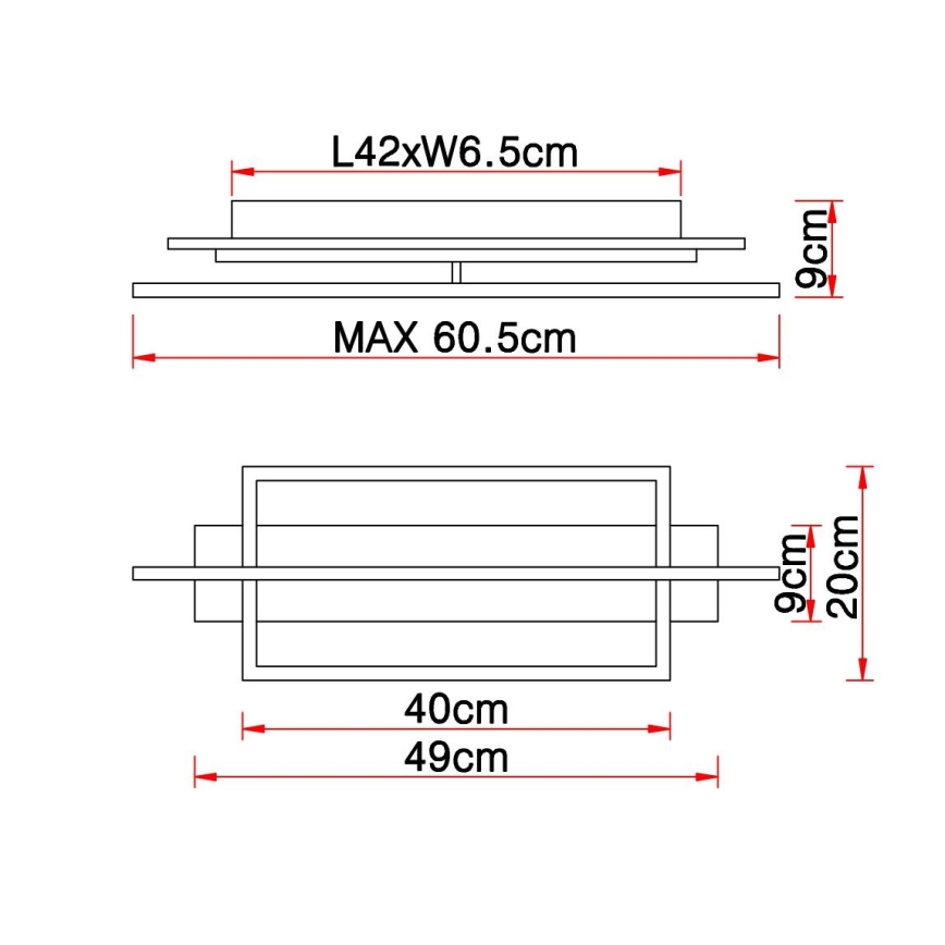 Globo - Светодиодный потолочный светильник LED/28W/230V