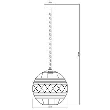 Globo 69029H1 - Люстра на тросе ULLEU 1xE27/60W/230V