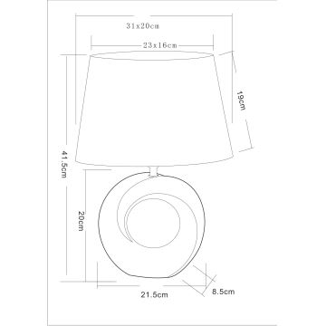 Globo - Настольная лампа 1xE27/40W/230V