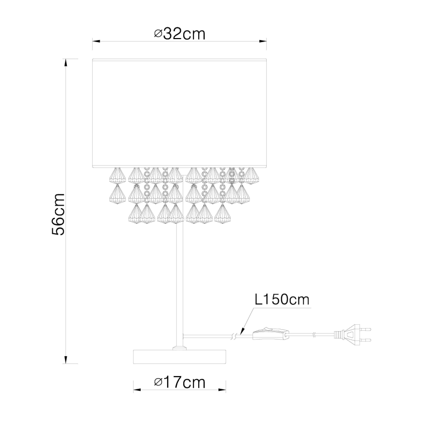 Globo - Настольная лампа 1xE27/60W/230V