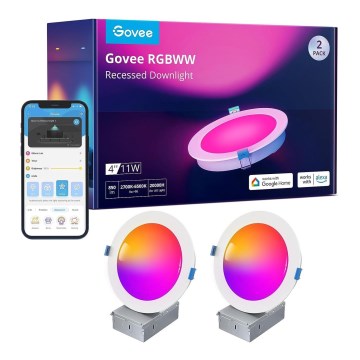 Govee - НАБІР 2x LED RGBWW Вбудований стельовий світильник LED/11W/230V Smart 2700-6500K