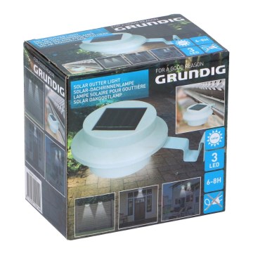 Grundig - Светодиодный светильник на солнечной батарее с ручкой 3xLED/1xAA
