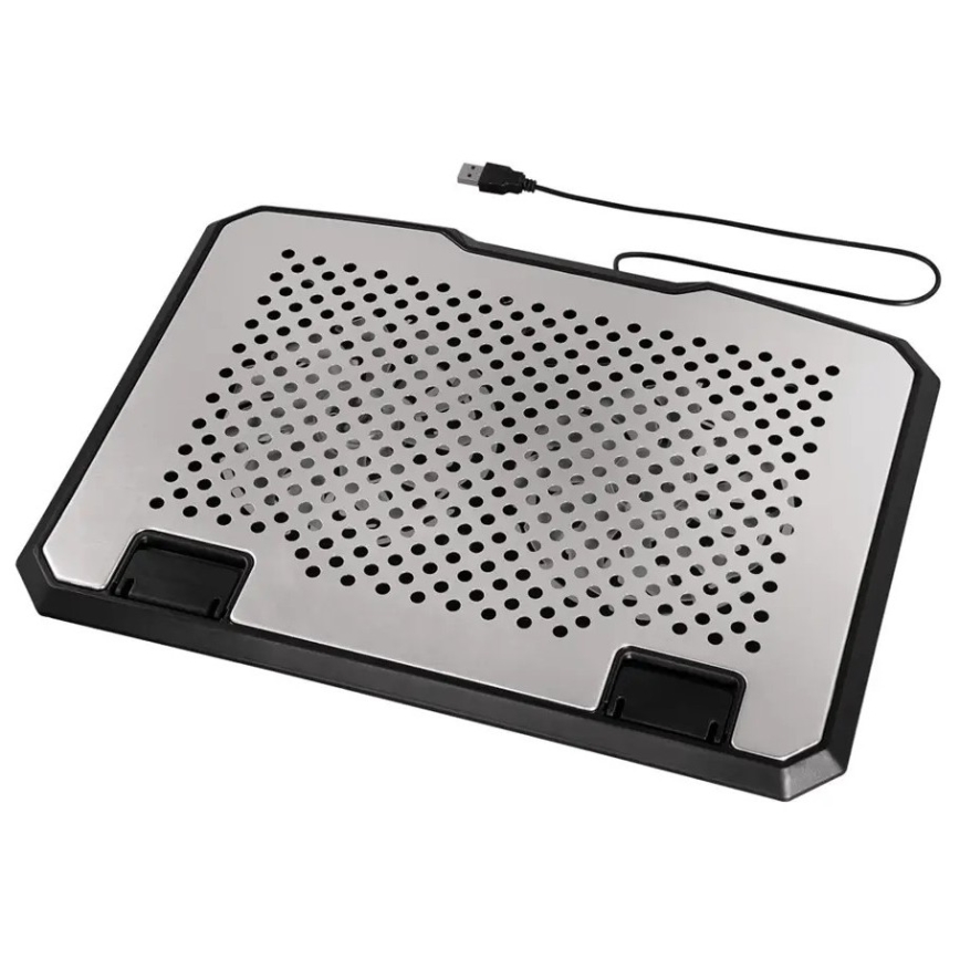 Hama - Подставка с вентилятором для охлаждения ноутбука 2x USB хром