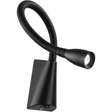 Ideal Lux - Светодиодная гибкая лампа GOOSE LED/3W/230V черный