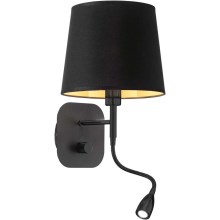 Ideal Lux - Светодиодная гибкая настенная лампа NORDIK 1xE14/40W + LED/1,5W/230V