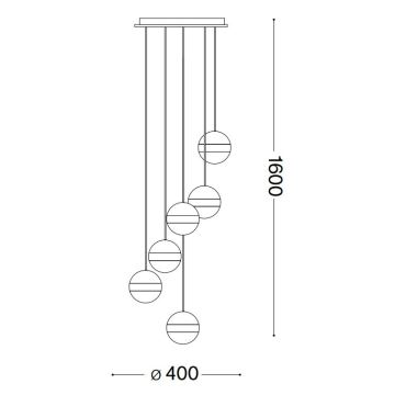 Ideal Lux - Светодиодная подвесная люстра GALAXY LED/58W/230V