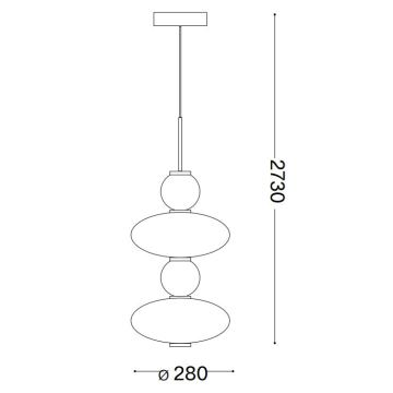 Ideal Lux - Светодиодная подвесная люстра LUMIERE LED/34W/230V