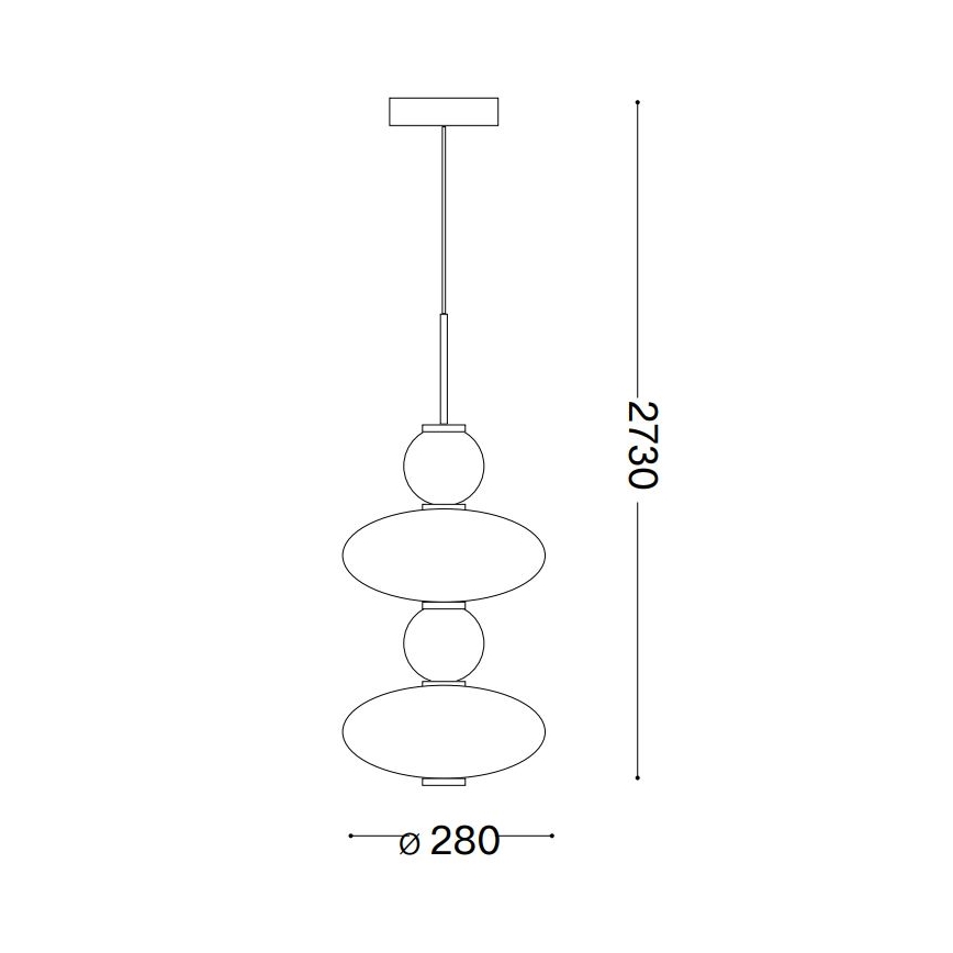 Ideal Lux - Светодиодная подвесная люстра LUMIERE LED/34W/230V