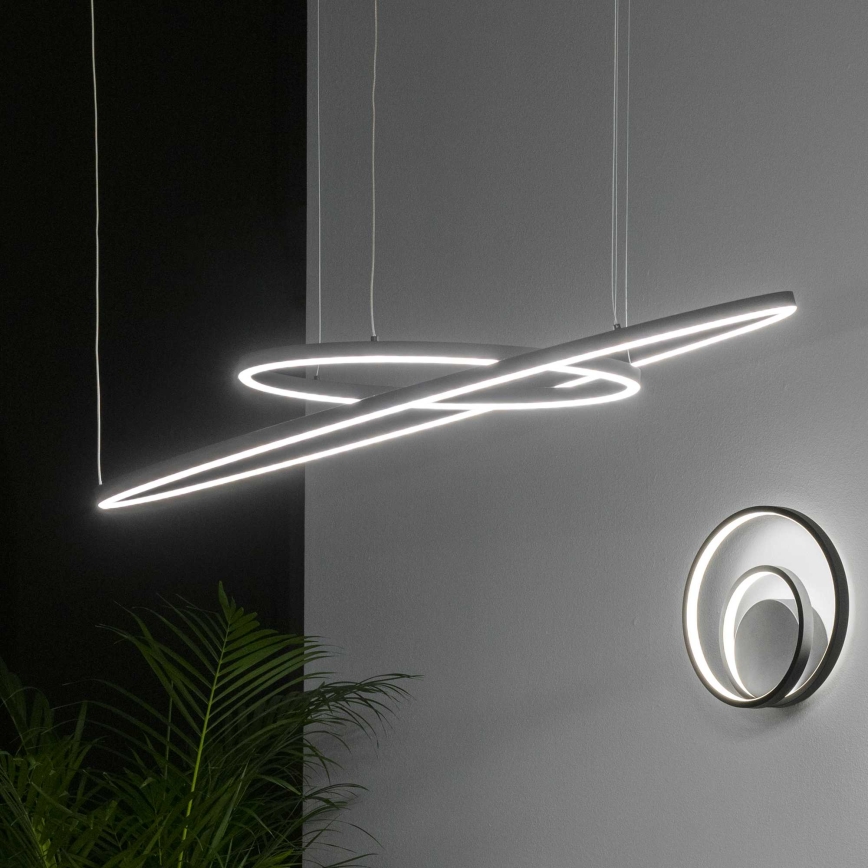Ideal Lux - Светодиодная подвесная люстра ORACLE LED/55W/230V диаметр 90 см черный