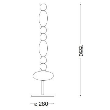 Ideal Lux - Светодиодный торшер LUMIERE LED/58W/230V