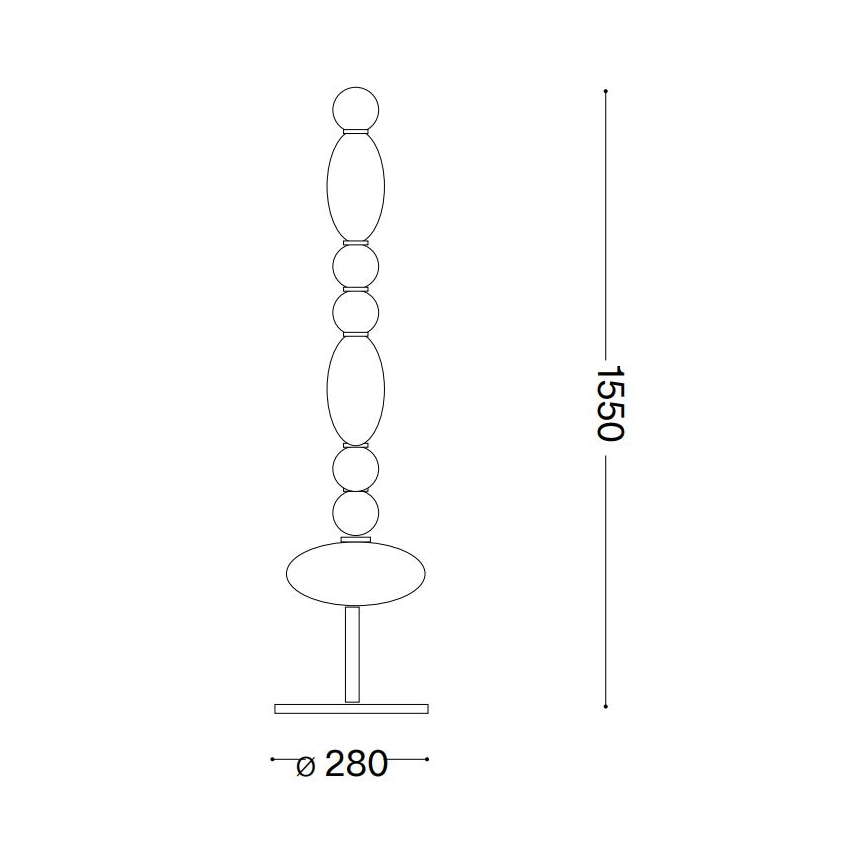 Ideal Lux - Светодиодный торшер LUMIERE LED/58W/230V