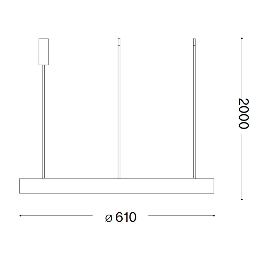 Ideal Lux - Світлодіодна підвісна люстра GEMINI LED/48W/230V діаметр 61 см золотий