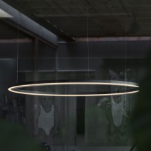 Ideal Lux - Світлодіодна підвісна люстра ORACLE SLIM LED/32W/230V діаметр 50 см чорний