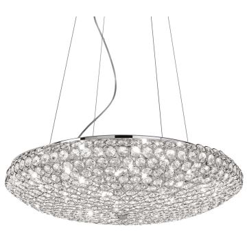 Ideal Lux - Кришталева підвісна люстра KING 12xG9/40W/230V діаметр 65 см хром