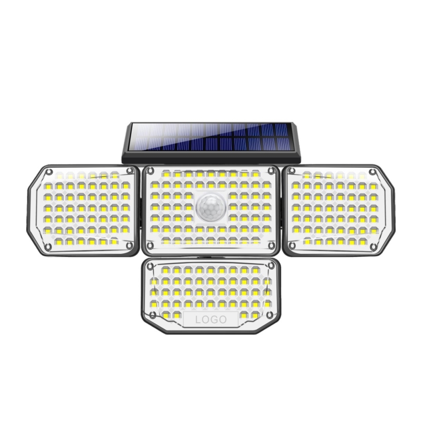 Светодиодный настенный светильник на солнечной батарее с датчиком LED/5W/5,5V 3000K/6500K IP44