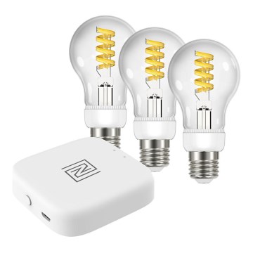 Immax NEO 07117F-2- НАБІР 3x LED Лампочка з регулюванням яскравості E27/5W/230V + BRIDGE PRO NEO