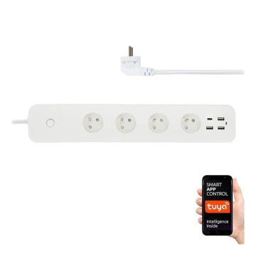 Immax NEO 07771L- Подовжувач NEO LITE Smart 4AC+3xUSB+1xUSB C Wi-Fi Tuya