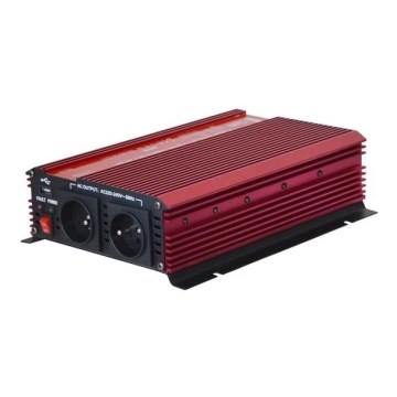 Инвертор (преобразователь напряжения) мод. синус 1600W/12/230V + USB