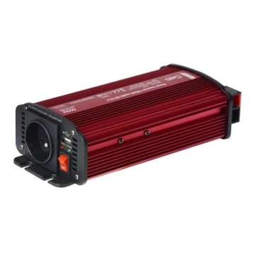 Инвертор (преобразователь напряжения) мод. синус 600W/12/230V + USB