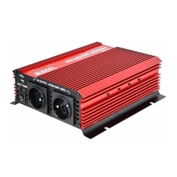 Инвертор (преобразователь напряжения) мод. синус CARSPA 1000W/24/230V + USB