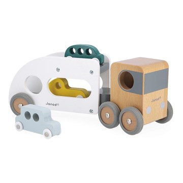 Janod - Деревянный грузовик с машинками BOLID
