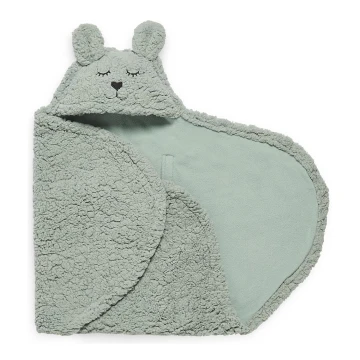 Jollein - Пеленальное одеяло флис Bunny 100x105 см Ash Green