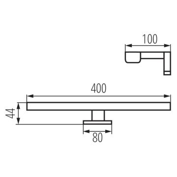 LED Підсвітка для дзеркала для ванної кімнати ASTIM LED/8W/230V IP44 матовий хром