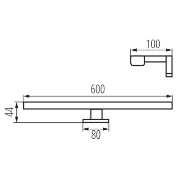 LED Підсвітка для дзеркала для ванної кімнати ASTIM LED/12W/230V IP44 матовий хром