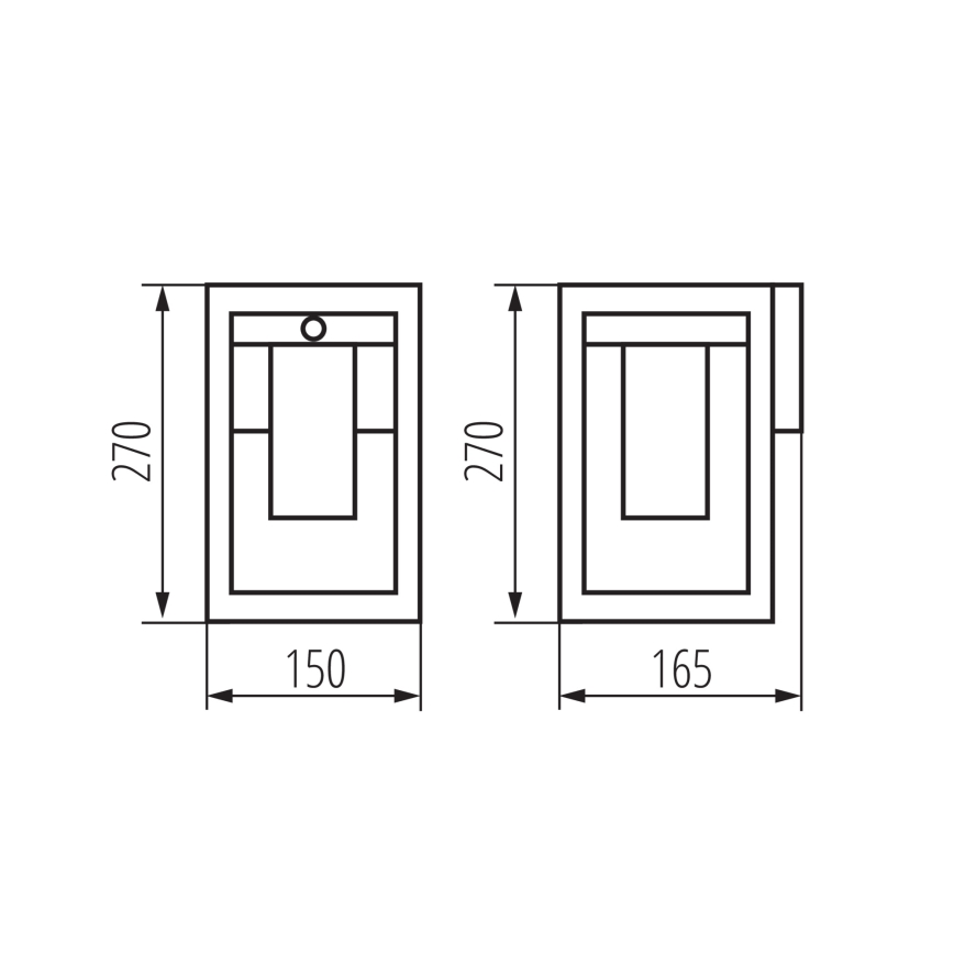 Вуличний настінний світильник з датчиком VIMO 1xE27/15W/230V IP44