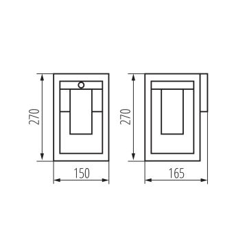 Уличный настенный светильник с датчиком VIMO 1xE27/15W/230V IP44