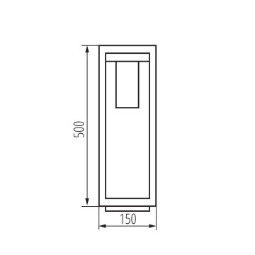 Уличная лампа VIMO 1xE27/15W/230V 50 см IP44 черный