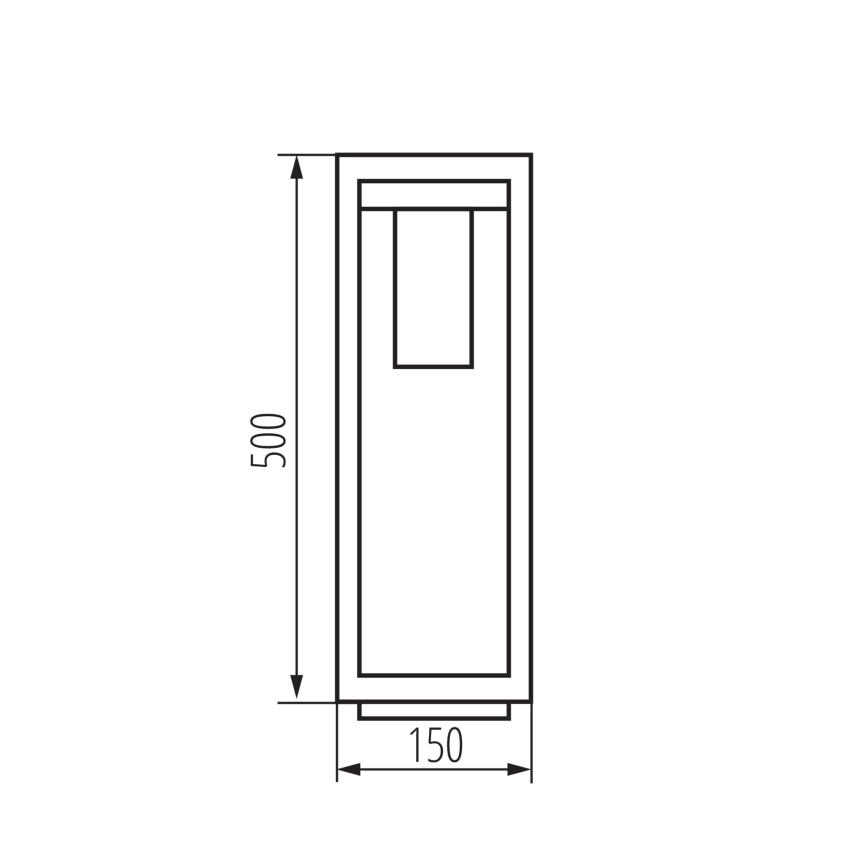 Уличная лампа VIMO 1xE27/15W/230V 50 см IP44 черный