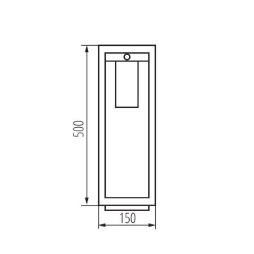 Уличная лампа с датчиком VIMO 1xE27/15W/230V 50 см IP44 черный