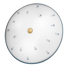 Kolarz 731.U13.4.17- Стельовий світильник NONNA 3xE27/60W/230V діаметр 42 см синій/латунь