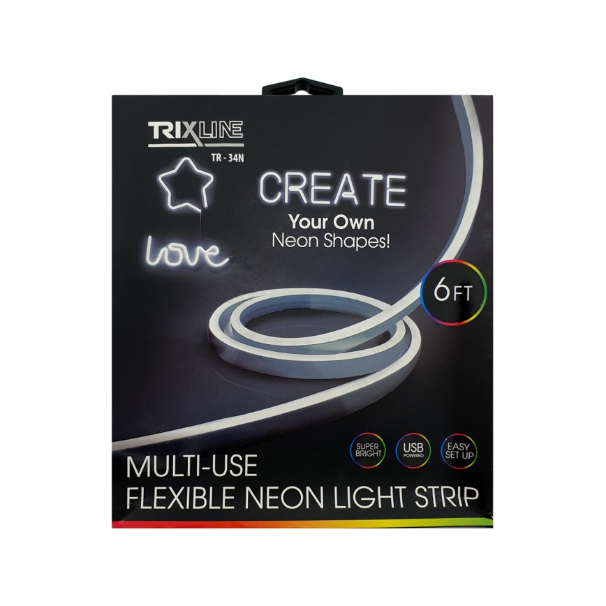 LED Гнучка стрічка NEON LED/5V USB 1,8 м білий