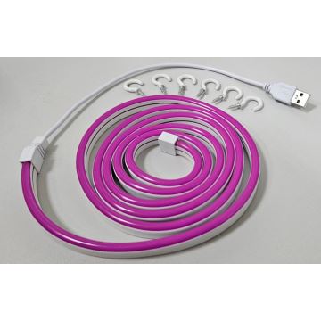 LED Гнучка стрічка NEON LED/5V USB 1,8 м фіолетовий