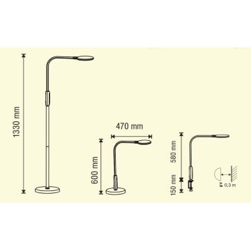 LED Сенсорна лампа з регулюванням яскравості 3в1 LED/12W/230V білий CRI 90 + пульт дистанційного керування