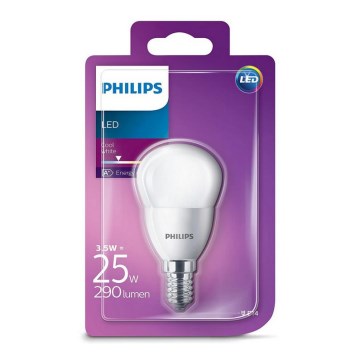 LED Лампочка Philips E14/3,5W/230V 4000K